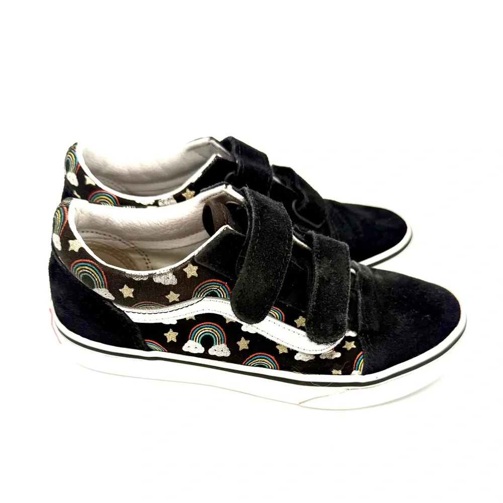 Vans‎ Kids Black Sneakers with Rainbow Accents